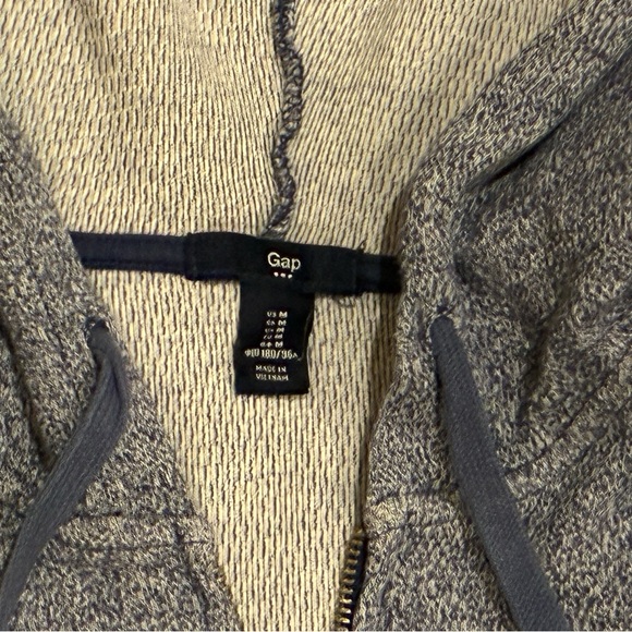 GAP Men's Heathered Gray Zip-Up Sweater - Picture 2 of 2
